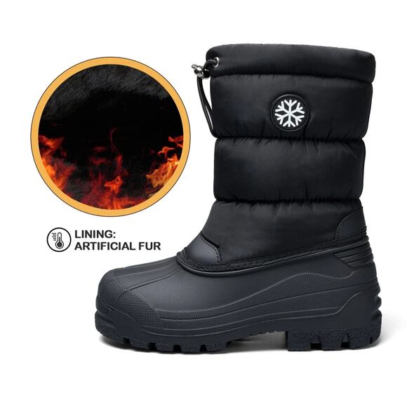 KOMFORME Men's Snow Boots, Water Resistant, Size 6 - MSRP $59.99 - Picture 4 of 5